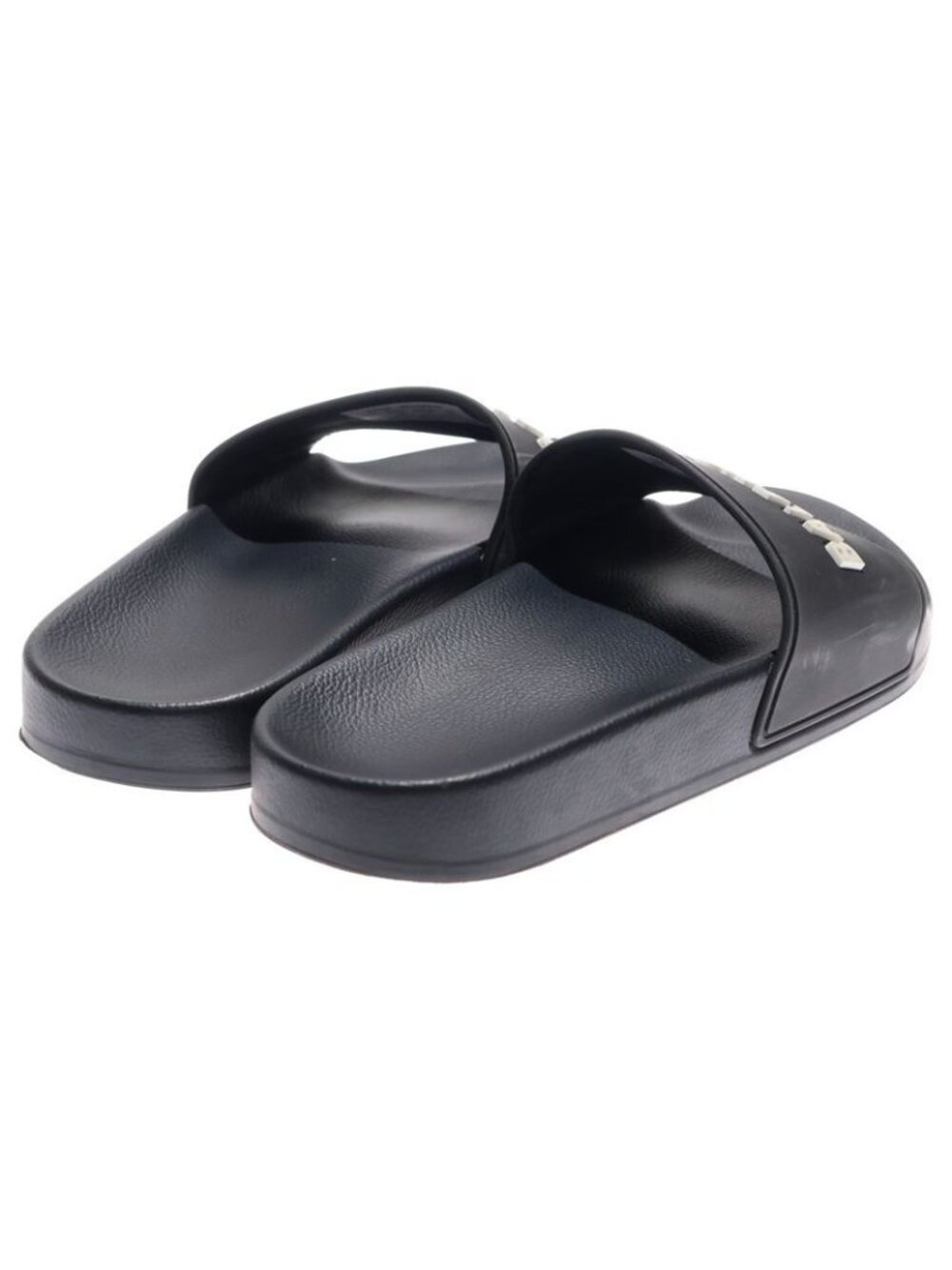 Balenciaga POOL Slides Slide Rubber Logo Flat Shower Sandals Black - Picture 4 of 7